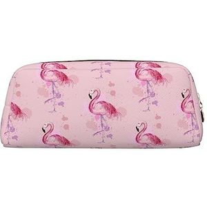BONDIJ Etui, grote capaciteit etui met rits, boho flamingo bloemen opslag cosmetische tassen voor vrouwen mannen, Goud, Eén maat