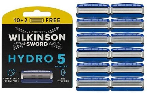 Wilkinson Sword Hydro 5 Skin Protect Regular scheermesjes voor heren, 10 + 2 stuks, 12 stuks