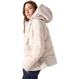 Cecil Cord-Mix pufferjack voor dames, Teddy Vanilla White, M