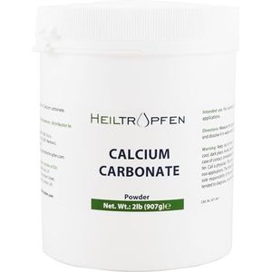 Calciumcarbonaatpoeder | Ingrediënt van farmaceutische kwaliteit | 2 pond - 907 g | Kalksteen van de hoogste zuiverheid | Heiltropfen®