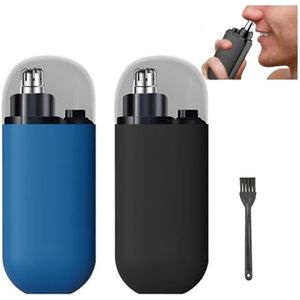 Draagbare neushaartrimmer, oor- en neushaartrimmer Clipper for mannen, met borstel Beauty Trimmer, Type-C oplaadbare neustrimmer met stofbeschermingskap (Color : 2pcs)