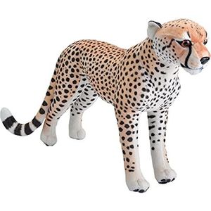 Living Earth serie - Pluche knuffel dieren Cheetah/jachtluipaard van 35 cm. Lifelike knuffelbeesten - Cadeau voor jongens/meisjes