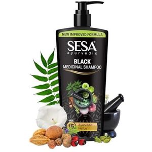 Sesa Ayurvedic Medicinal Shampoo - haaruitvalcontrole in 15 dagen - bhringraj & 16 kruiden - zonder parabenen - 500 ml