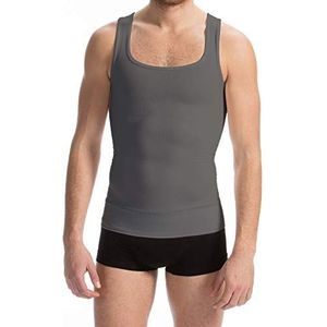 FarmaCell Man 418 (Grijs, M) Heren katoene hemd totale compressie