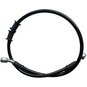 rembuis voor auto's Motorfietsremslang 40cm-80cm Universele remkabel 28° gevlochten staal hydraulische koppeling radiator(Black 70cm)