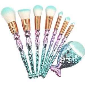 11 schoonheid vis make-up penseel gegradeerde vis tail make-up borstel make-up borstel zeemeermin make-up tool set