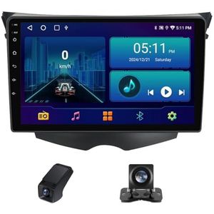 Draadloze Carplay Android 14 Autoradio 2 Din geldt voor Hyundai Veloster FS 2011-2017 9Inch Autoradio met GPS-navigatie WIFI FM-radio/Achteruitkijkcamera+Stuurwielbediening(X1)