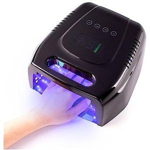 UV-nagellamp, LED UV Nagellamp 96W Oplaadbare Nagellamp Draadloze Gel Polish Droger Manicure Machine UV Licht for Nagels Draadloze Nagel UV LED Lamp(Normal black)