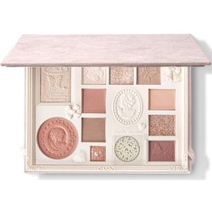 Kant 12 kleuren oogschaduw palet, kleurrijk oogschaduw palet mengbare glans en matte nudes tinten, oogschaduw palet make-up blush markeerstift alles in één