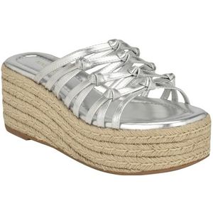Nine West Dames Cristy Wedge Sandaal, Zilver 040, 3 UK, Zilver 040, 36 EU