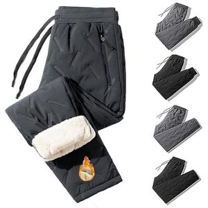 Winter Heren Fleece Gevoerde Joggingbroek Brede Rechte Pijpen Bodem Joggers Hoge Taille Met Zakken Thermische Plus Size Verdikte Warme Vrijetijdssportbroek Lang, M-7XL(Gray B,5XL)