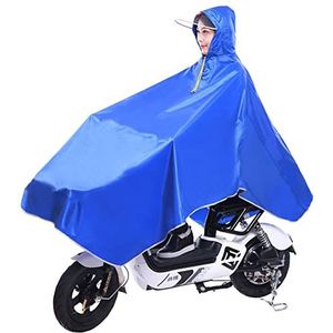 Fietsregenjas Poncho ，Waterdichte Poncho，Raincoat, Cape Capuchon Heren Dames Fietsregenjas Winddichte regenjas Scootmobielhoes (Kleur: Blauw, Maat: Single 3XL) (Color : Blu, Size : Single 3XL)