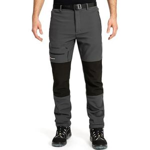 Höhenhorn Trekmaster Softshellbroek voor heren, gevoerde snowboardbroek, winter, grijs, XL