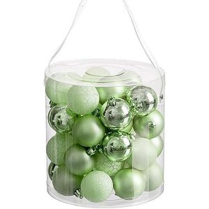Set van 40 kerstballen van kunststof, groen, Ø 5 cm