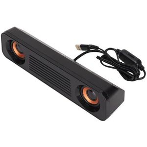 Bedrade luidspreker 3,5 mm aansluiting Stereo subwoofer USB-aangedreven draagbare desktop lange luidspreker Geschikt for tv, computer, laptop