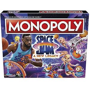 Monopoly: Space Jam: een nieuwe Legacy Edition Family Board Game, LeBron James Space Jam 2 Game, voor kinderen van 8 jaar en ouder