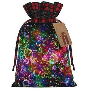 Heldere Mooie Kleurrijke Kunst Herbruikbare Gift Bag-Trekkoord Kerst Gift Bag, Perfect Voor Feestelijke Seizoenen, Kunst & Craft Tas