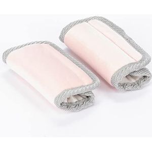 Diono Car Seat Straps Shoulder Pads for Baby, Infant, Toddler, 2 Pack Reversible Soft Seat Belt Cushion and Stroller Harness Covers Helps Prevent Strap Irritation, Pink,L