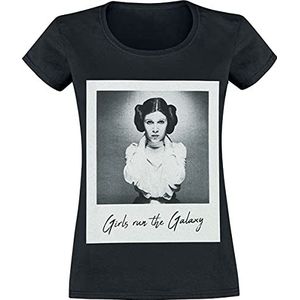 Star Wars Leia - Girls Run The Galaxy T-shirt zwart M