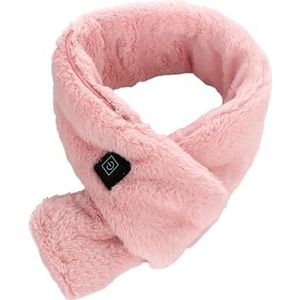 OSDFFI USB verwarmde sjaal met 3 verwarmingsniveaus, wintersjaal, warme zachte sjaals voor mannen en vrouwen oplaadbaar, roze, 3.9x31.5 inch