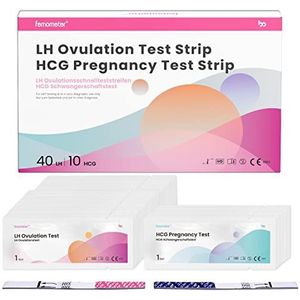 Femometer 40 ovulatietest + 10 zwangerschapstest, 25 miu/ml optimale gevoeligheid