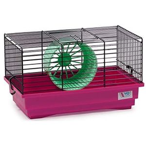 Decorwelt Hamsterstokken, roze, buitenmaten, 33,5x20x20, knaagkooi, hamster, plastic, kooi met accessoires