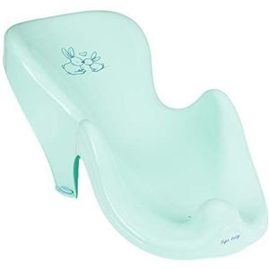 Tega Baby® anatomische baby badstoel met antislipfunctie voor badkuip | ergonomische ligstoel van hoogwaardig kunststof | badkuipstoel voor baby 0-12 maanden haas - groen