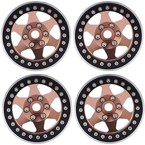 4 STKS 1.9 Inch RC Auto Hub (beadlock Wielen), 1.9 Inch Wielen (voor RC 1/10 Auto)(Bronzen)