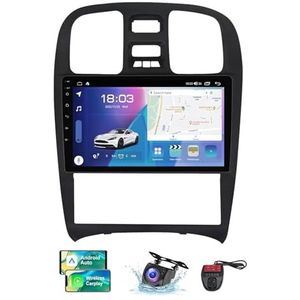 Android 13 QLED Autoradio voor Hyundai Sonata EF 2001-2012 - Ingebouwde DSP/Carplay/Android Auto - Camera + DVR - 9 inch 2 Din - Stuurbediening - FM AM RDS DAB Radio - BT 5.0(NF-6)