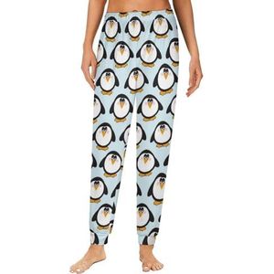 Grappige pinguïns dames pyjama lounge broek elastische tailleband nachtkleding broek print