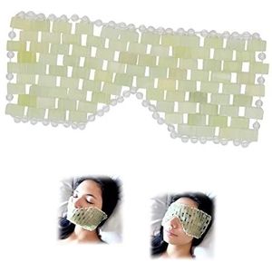 HASAIKA® Oogmasker, anti-aging, jade ogen, gezichtsmasker, steen, jade steen om vermoeidheid te kalmeren, gezwollen ogen, donkere kringen verlicht en rimpels (groen)