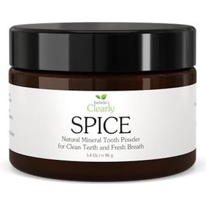 Isabella’s Clearly SPICE, Natural Remineralising Tooth Powder to Strengthen, Polish, Detoxify Teeth. Fluoride Free, Anti Cavity, Whitening Powdered Toothpaste for Adults and Kids (40g)