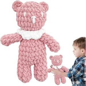 Gebreid beer knuffeldier | Zachte Kawaii beer knuffels,9,84 inch beer knuffels speelgoed, zacht kussen en creatief knuffel voor meisjes, jongens, vriendin kinderverjaardag Moonyan