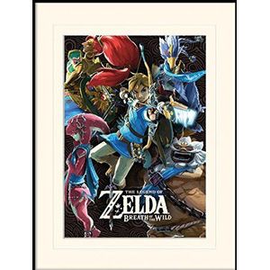 1art1 The Legend Of Zelda Poster Breath Of The Wild, Divine Beasts Collage Ingelijste Foto Met Passepartout | Muur Foto's | In Een Fotolijstje 40x30 cm