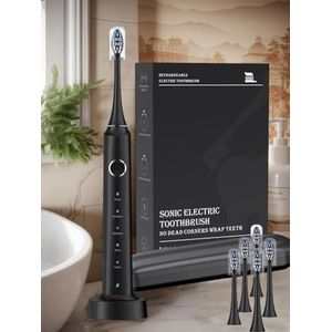 WXZOS Ultra Whitening tandenborstel X700-serie elektrische tandenborstel - 5 modi w Smart Timer - 6 opzetborstels & reisetui - draadloos opladen - Sonic Electric - Waterdicht - Borstel tanden tijdens