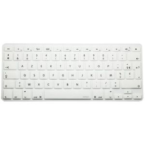 MiNGFi Franse AZERTY Silikon toetsenbordbeschermer compatibel met MacBook Pro/Air (2008-2015) model A1278 A1286 A1369 A1398 A1425 A1466 A1502 EU/ISO toetsenbordindeling - wit