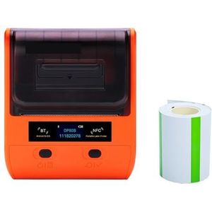 Thermisch Printer DP80S 30-80 Mm Mini Draagbare Thermische Printer Multifunctionele Barcodelabelstickermaker BT Duidelijk Snel(DP80S 1Roll Color)