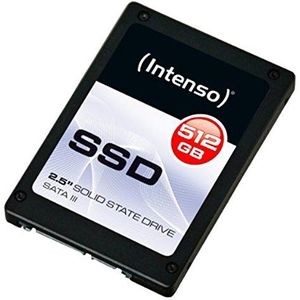 Intenso SSD Top 512 GB SATA3, 500/490 MB/s, schokbestendig, laag vermogen