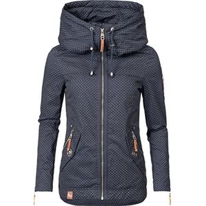 Navahoo Wekoo Damesjas, katoen, overgangsjas met capuchon, XS-XXL - blauw - Small