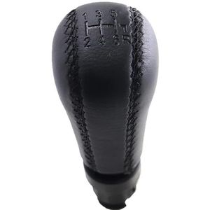 Auto Versnellingspookknop Hoofd Versnellingspookhoes Versnellingspook Stick Voor Volvo Voor S60 S80 V70 XC70 Naai Lederen Handmatige Handbal Pookknop(6 speed)