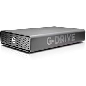 SanDisk PROFESSIONAL G-DRIVE 6 TB Harddrive Voor Desktops Van Ondernemingsklasse (Leessnelheid Tot 200 MB/s; Schrijfsnelheid Tot 200 MB/s; USB-C (5Gbps); USB 3.2 Gen 1; 3 Jaar Garantie)