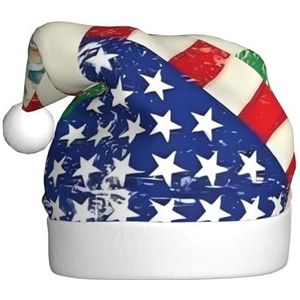 MYGANN Mexicaanse Amerikaanse Vlag Unisex Kerst Hoed Voor Thema Party Kerst Nieuwjaar Decoratie Kostuum Accessoire