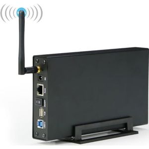 Okeeyseda Draagbare behuizing voor 3,5 inch SSD harde schijf USB 3.0 RJ45 Ethernet NAS Streaming Server Netwerk Opslag voor Behuizing EU-stekker
