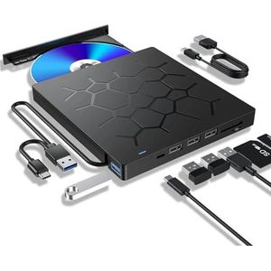 7-IN-1 USB3.0 Type-c externe CD DVD RW-drive Draagbare CD-speler Branderlezer Multifunctionele optische drive for laptop-pc