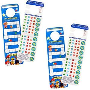 PAW Patrol Nickelodeon Potty Training Stickers Beloningsset voor kinderen die leren om het toilet te gebruiken, blauw, 2 stuks