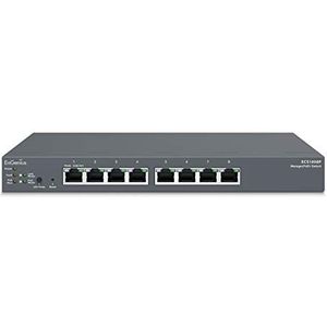 EnGenius Cloud Managed Gigabit 55W 8-poorts PoE-switch - 3 jaar SG EnGenius garantie - ECS1008P