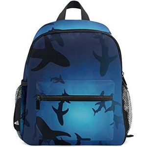 Kleurrijke kat visgraat kinderen rugzakken blauwe school tassen voor jongens meisjes