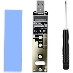 M.2 NVMe naar USB Adapter Card 10 Gbps USB 3.1 Type A Kaart, M.2 SSD PCIe NVMe USBAdapte Lezer 10Gbps voor M Key Ondersteuning 2230 2242 2260 2280 SSD