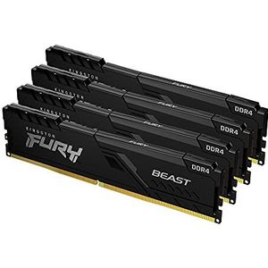 Kingston Technology FURY 128GB 2666MT/s DDR4 CL16 DIMM (Kit van 4) Beast Black