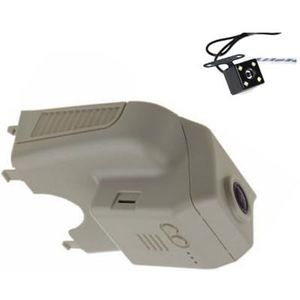 Auto WiFi DVR Dashcam Rijvideorecorder Compatibel met Mercedes Benz GLA MB X156 GLA180 GLA200 220 GLA250 GLA260(Front And Back beige)